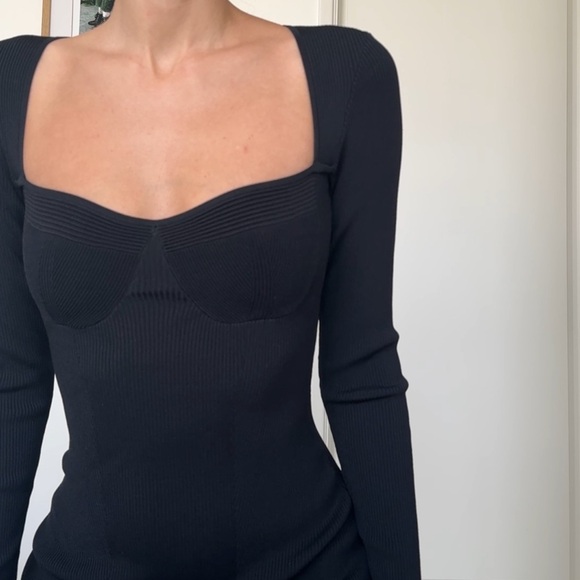NWT STAUD Silhouette Black Knit Maxi Dress - size Small - Picture 10 of 11